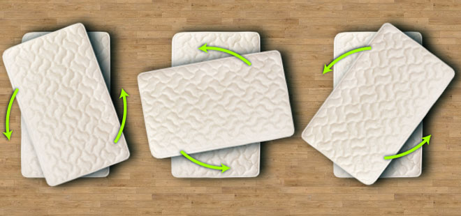 Rotating your mattress will help you maintain even wear and avoid body impressions.