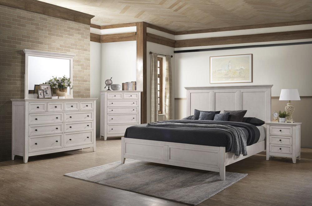 San Mateo White 3-Drawer Nightstand